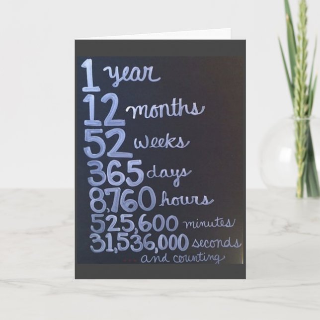 1st ANNIVERSARY TO MY LOVE "FOR REST OF OUR LIVES" Card (Front)