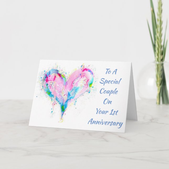 *1st ANNIVERSARY WISHES* ***SPECIAL COUPLE*** Card (Front)