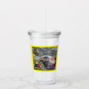 1st Armour Div Iraq Combat Veteran Acrylic Tumbler
