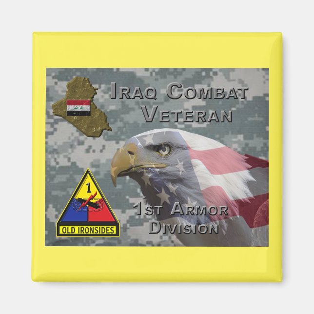 1st Armour Div Iraq Combat Veteran Magnet (Front)