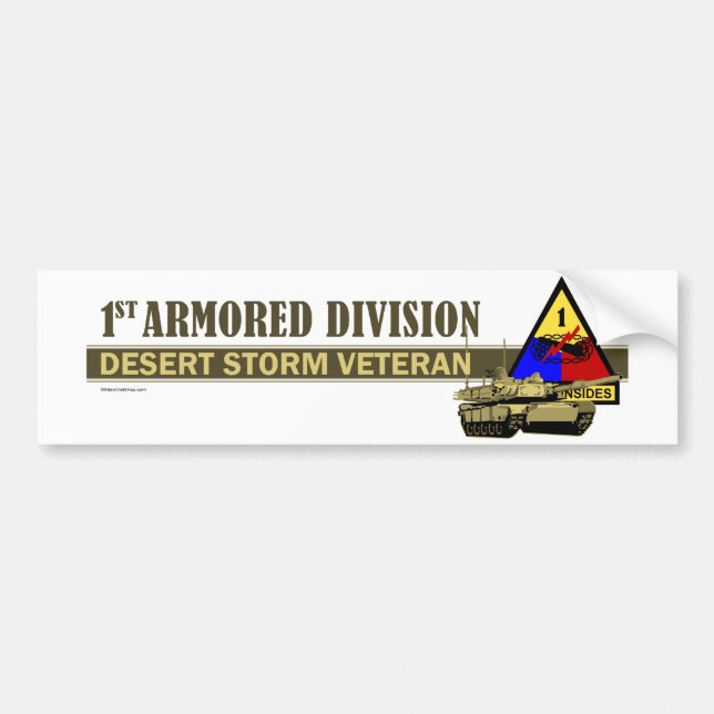 1st Armoured Division [1st AD] Bumper Sticker (Front)