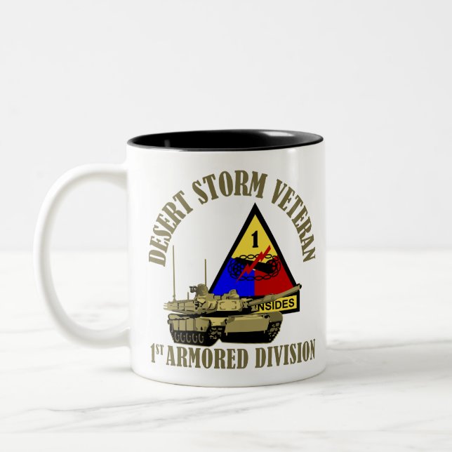 1st Armoured Division [1st AD] Two-Tone Coffee Mug (Left)