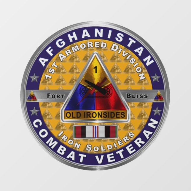 1st Armoured Division Afghanistan Veteran Window Cling (Sheet)