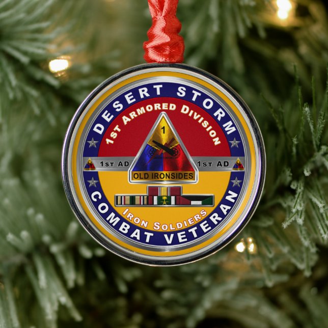 1st Armoured Division Desert Storm Veteran Metal Tree Decoration (Tree)