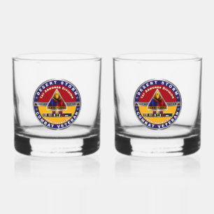 1st Armoured Division Desert Storm Veteran Whiskey Glass