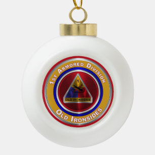 1st Armoured Division Keepsake Christmas  Ceramic Ball Christmas Ornament