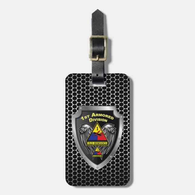 1st Armoured Division “Old Ironsides” Luggage Tag (Front Vertical)