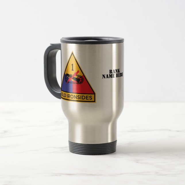 1st Armoured Division "Old Ironsides" Travel Mug (Front Left)