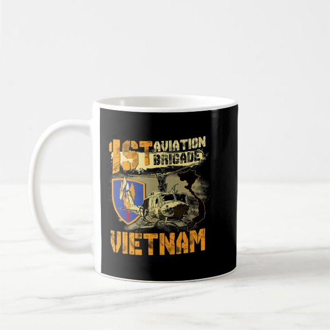 1st aviation brigade Vietnam Veteran Pilot Door Gu Coffee Mug (Left)