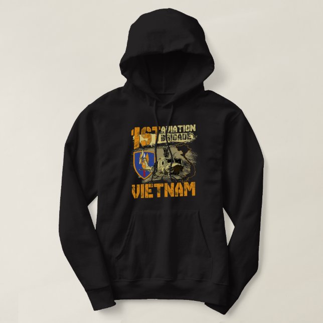 1st aviation brigade Vietnam Veteran Pilot Door Gu Hoodie (Design Front)