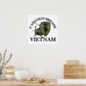 1st AVN BDE Vietnam Vet Huey Poster (Kitchen)