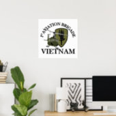 1st AVN BDE Vietnam Vet Huey Poster (Home Office)