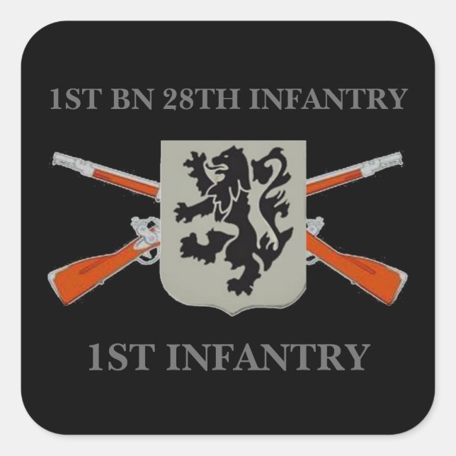 1ST BATTALION 28TH INFANTRY 1ST INFANTRY STICKERS (Front)