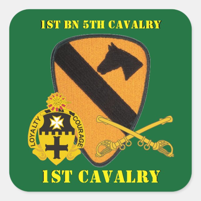 1ST BATTALION 5TH CAVALRY 1ST CAVALRY STICKERS (Front)