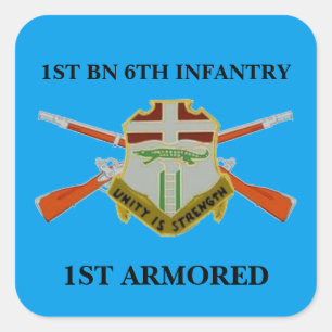 1ST BATTALION 6TH INFANTRY 1ST ARMORED STICKERS
