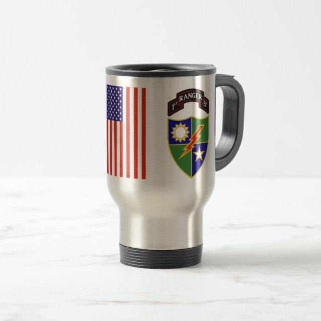 1st Battalion - 75th Ranger Regiment Travel Mug (Front Right)