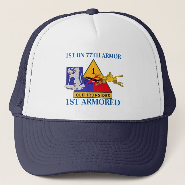 1ST BATTALION 77TH ARMOR 1ST ARMORED HAT (Front)