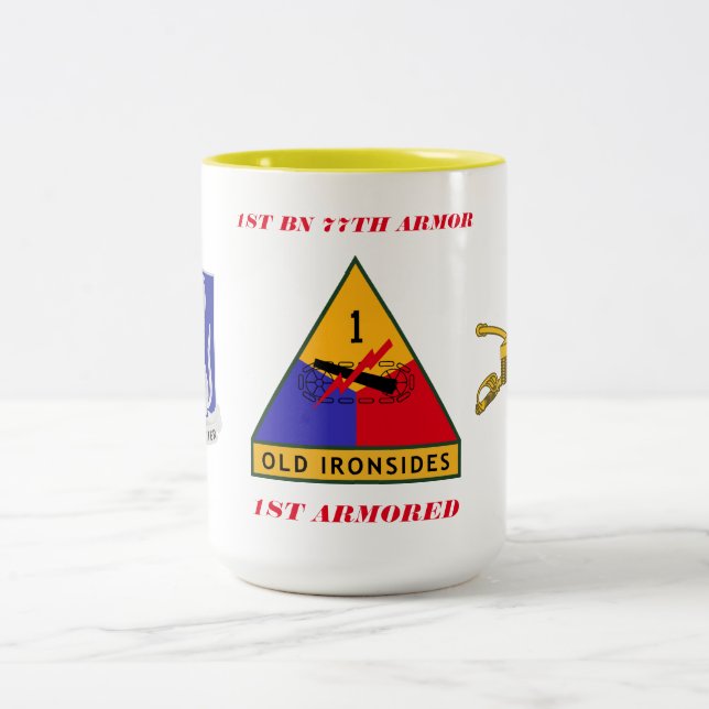 1ST BATTALION 77TH ARMOR 1ST ARMORED MUG (Center)