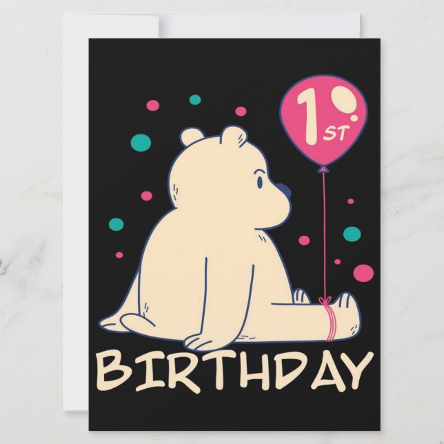 1st Birthday 1 Year Baby - Cute, Funny Kids Gift (Front)