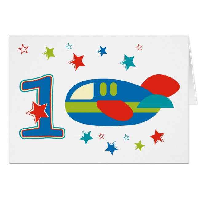 1st Birthday Aeroplane (Front Horizontal)
