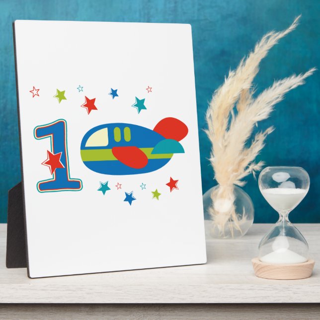 1st Birthday Aeroplane Plaque (Side)