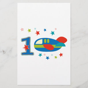 1st Birthday Aeroplane Stationery