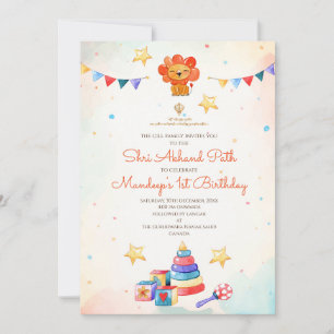 1st Birthday Akhand Path invites Sukhmani Sahib