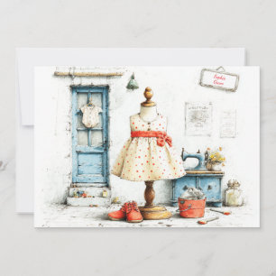 1st Birthday Atelier Black & White Style Invitation