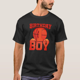 1St Birthday Basketball Boy 1 Year Old Bday Ball S T-Shirt