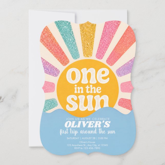 1st Birthday Beach Summer Invitation (Front)