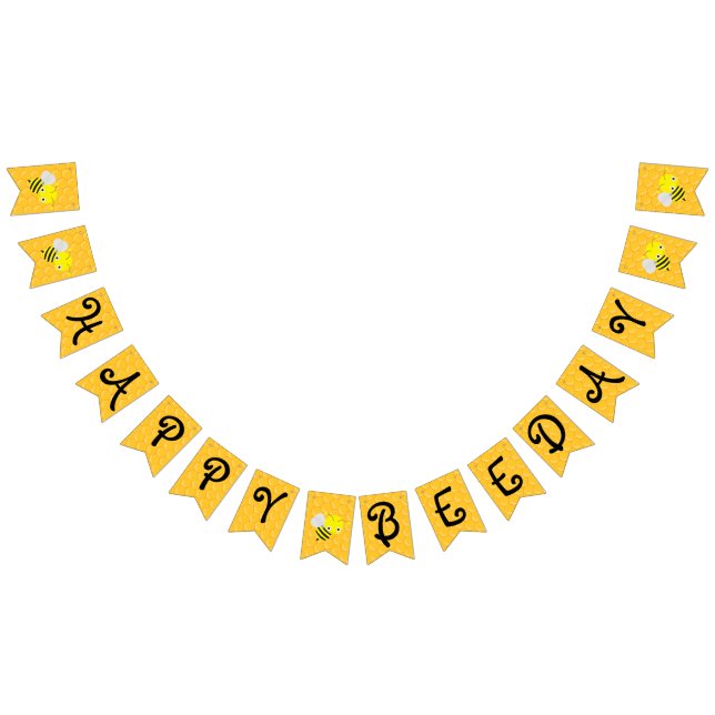 1st Birthday Bee Day Bunting (All)