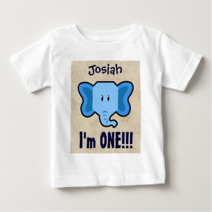 1st Birthday Boy CHEVRON One Year Custom Name V14 Baby T-Shirt