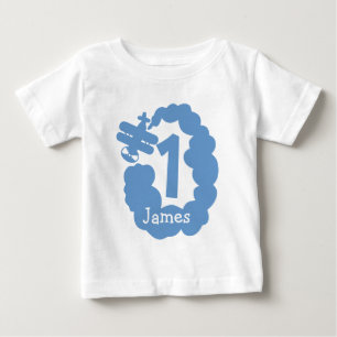1st Birthday boy   Personalised aeroplane t shirt