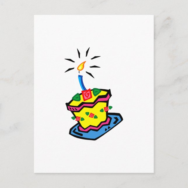 1st Birthday Cake Postcard (Front)