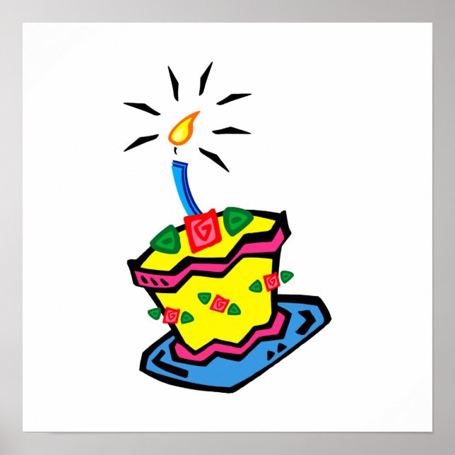 1st Birthday Cake Poster (Front)