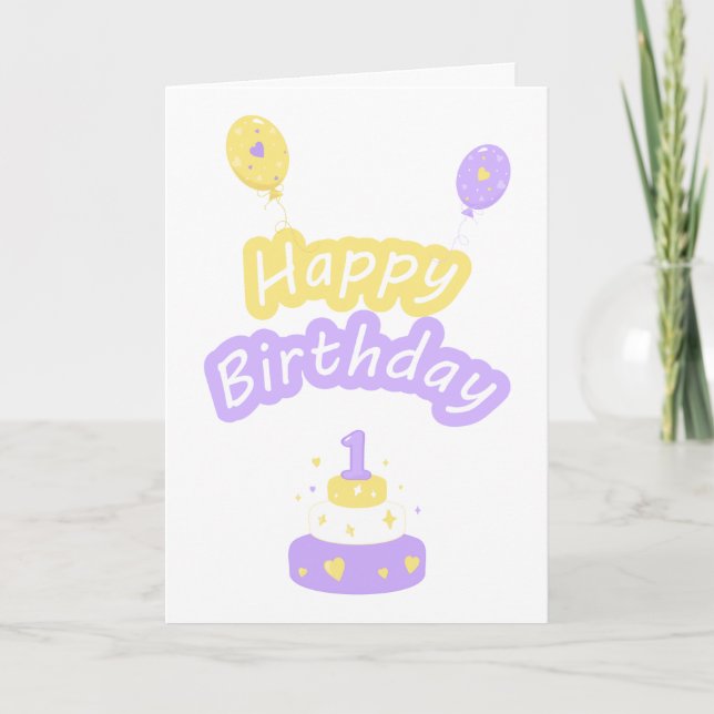 1st Birthday card (Front)