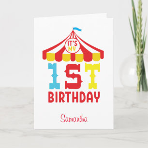 1st Birthday Carnival Card