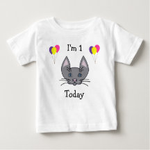 1st Birthday Cat T-Shirt
