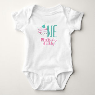 1st Birthday Cupcake Swirl Shirts for Baby