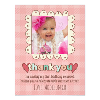 1st birthday thank you cards