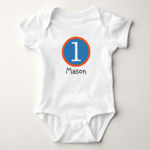 1st Birthday Customisable T-Shirt Boy Baby Bodysuit