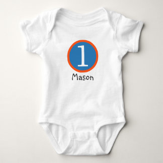 1st Birthday Customisable T-Shirt Boy Baby Bodysuit