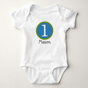 1st Birthday Customisable T-Shirt Boy Baby Bodysuit