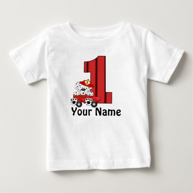 1st Birthday Dalmation Personalised T Shirt (Front)