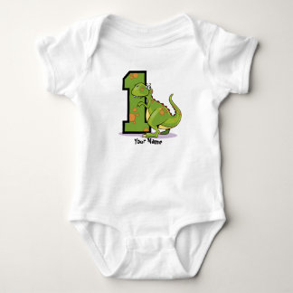 1st Birthday Dinosaur Customise Baby Bodysuit