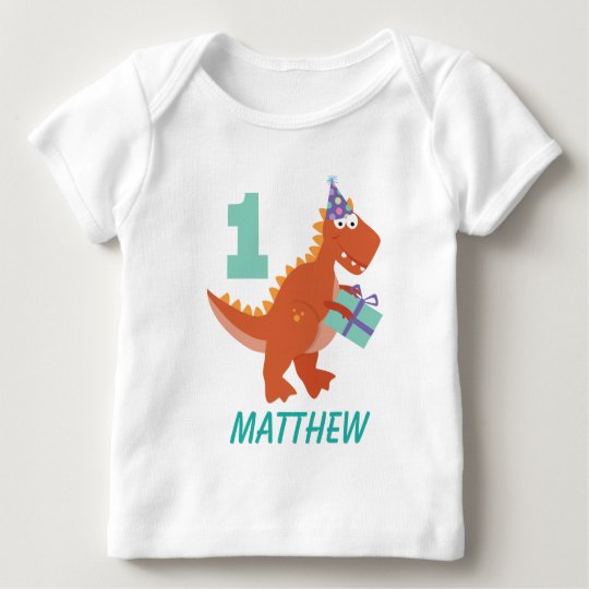 1st Birthday Dinosaur Personalised T-shirt