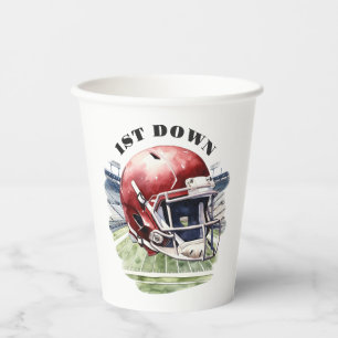 1st Birthday Down Football Paper Cups