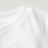 1st Birthday Farm Birthday Baby T-Shirt (Detail - Neck (in White))