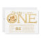 1st Birthday Faux Gold Glitter One Photo Invite
