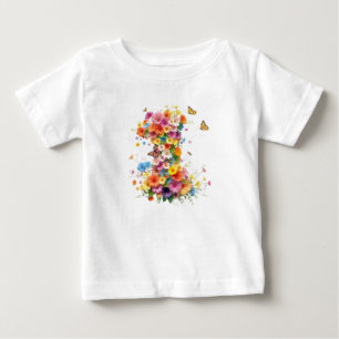 1st Birthday Floral Boho Baby Shirt - Modern Kids
